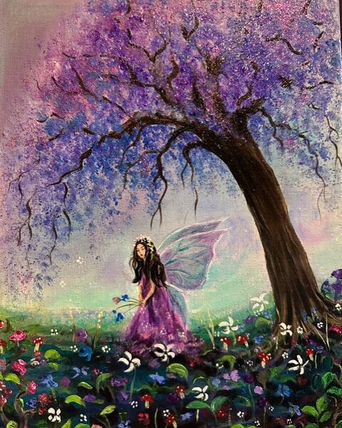 Fairy and Purple Tree